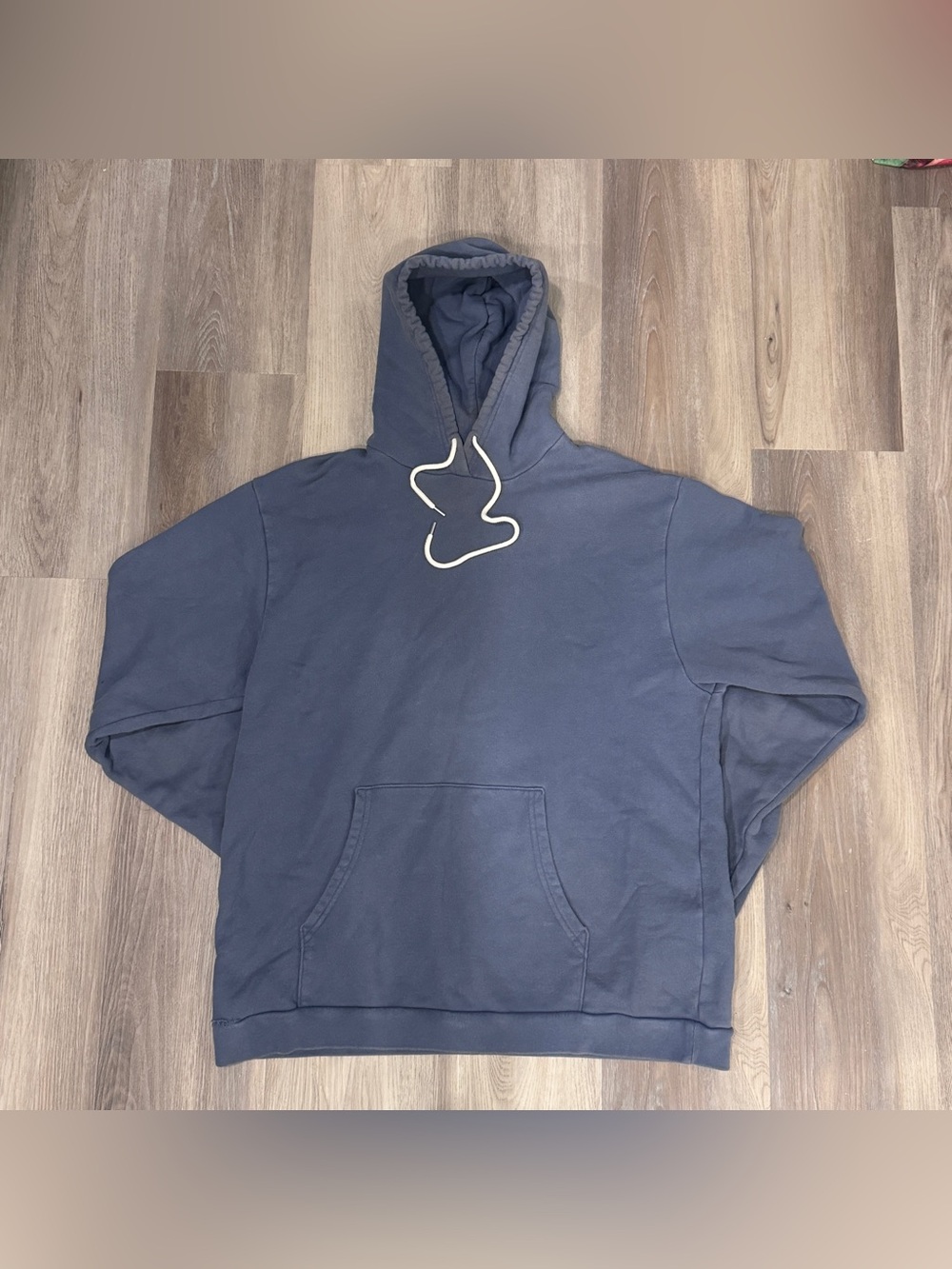 John Elliott Blue Aspen Hoodie Men's 5 (2XL) Minimalist Kangaroo Pocket Sweater